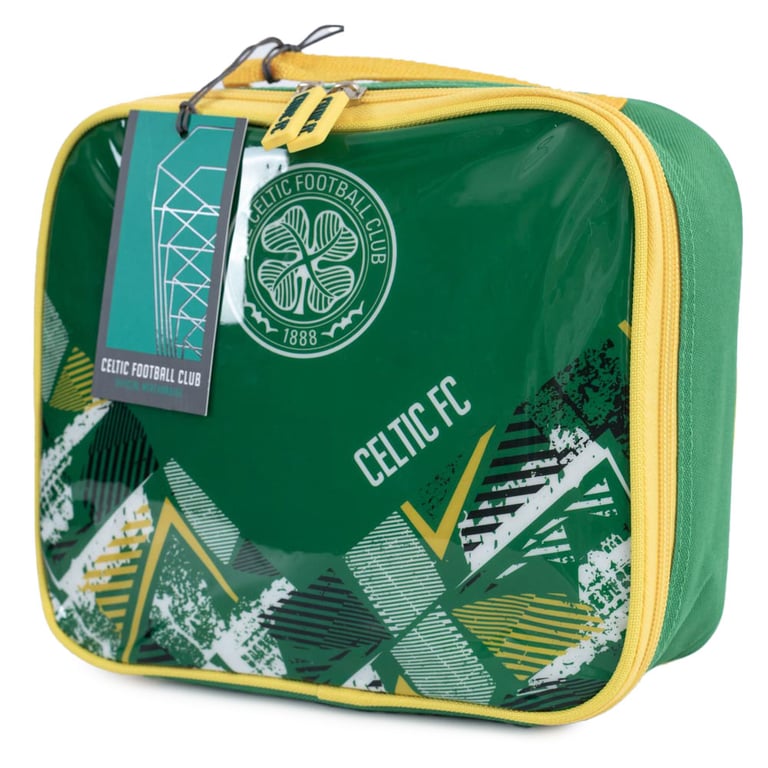 Celtic FC Vector Crest Double Zipped Lunch Bag with Carry Handle and Bottle Holder
