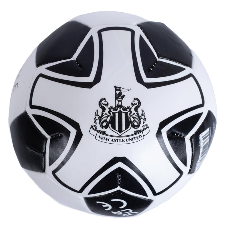 Newcastle United FC Textured Soft Ball for Indoor Training - Black and White Football