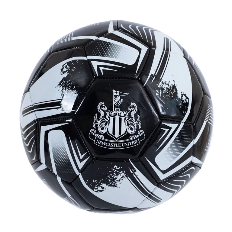 Newcastle United FC Turbine Skill Ball - 32 Panel Black and White Football for Training
