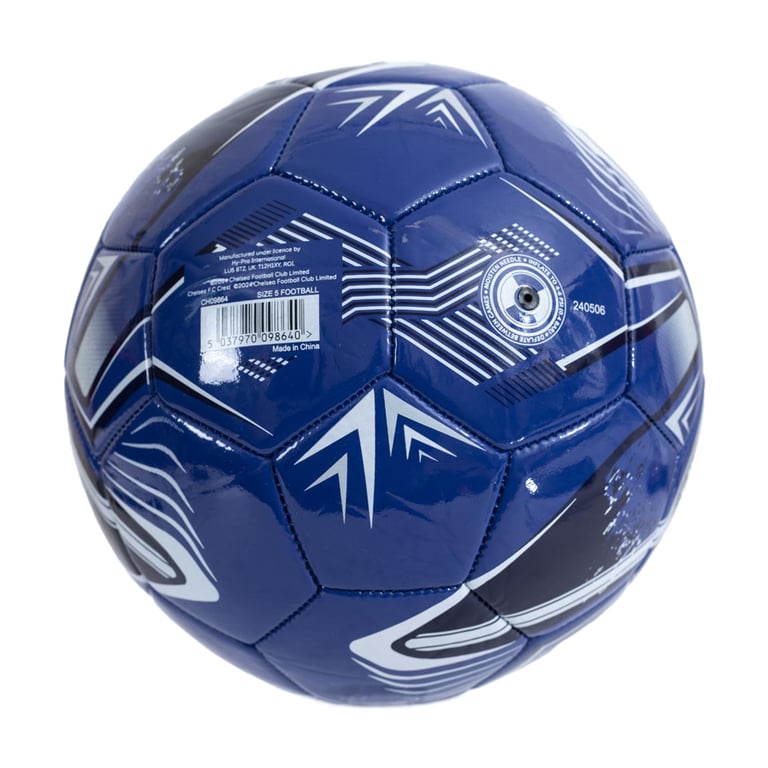 Chelsea FC Turbine Skill Ball - 32 Panel Blue and White Soccer Ball with Official Chelsea Crest