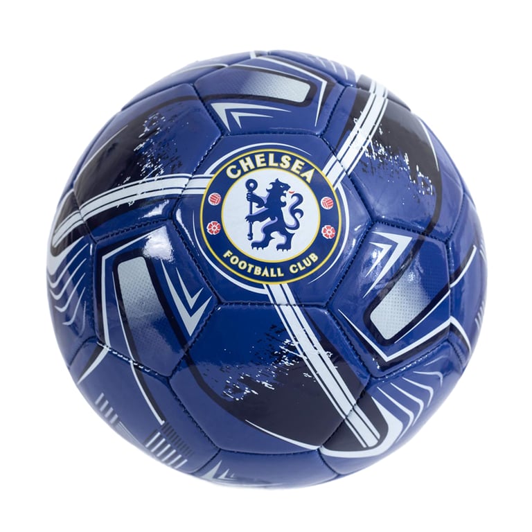 Chelsea FC Turbine Skill Ball - 32 Panel Blue and White Soccer Ball with Official Chelsea Crest