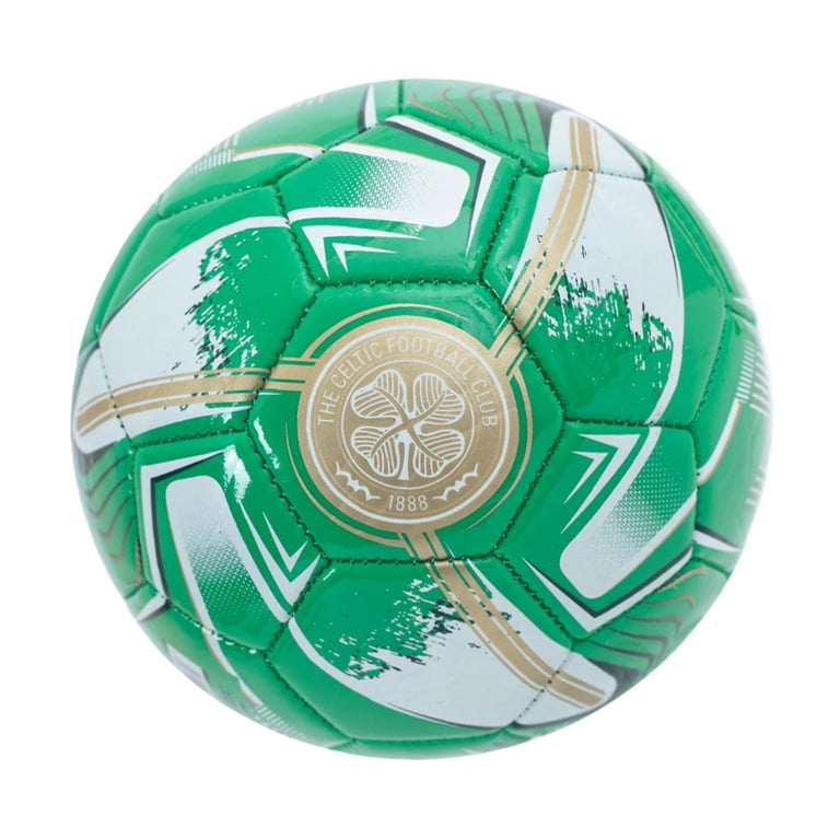 Celtic FC Turbine Skill Practice Ball - 32 Panel Green and White Soccer Ball with Celtic Crest