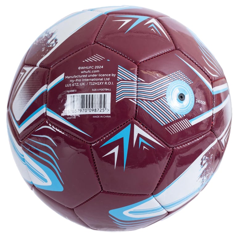 West Ham United FC Turbine Design 32 Panel PVC Football - Adult Size