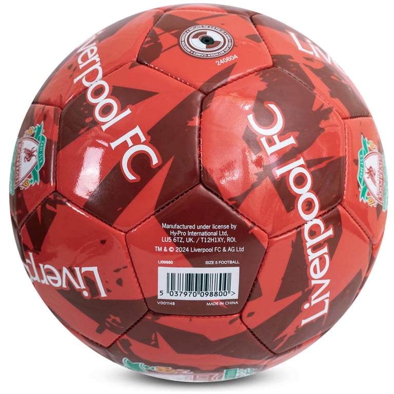 Liverpool FC Graffiti 26 Panel Red PVC Football with Official Crest