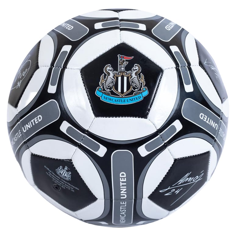 Newcastle United FC Signed Training Equipment Gift Set - Includes Football, Water Bottle & Mini Hand Pump