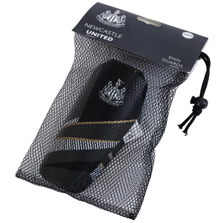 Newcastle United FC Fuse Shin Pads Kids - Protective Slip-In Design with White Crest