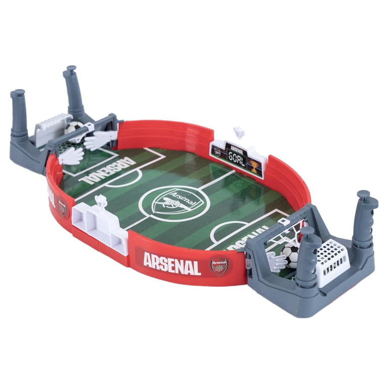 Arsenal FC Mini Football Game - 2 Player Table Top Fun with Sliding Score Indicator and Plastic Balls