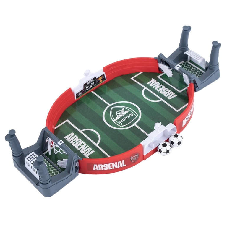 Arsenal FC Mini Football Game - 2 Player Table Top Fun with Sliding Score Indicator and Plastic Balls