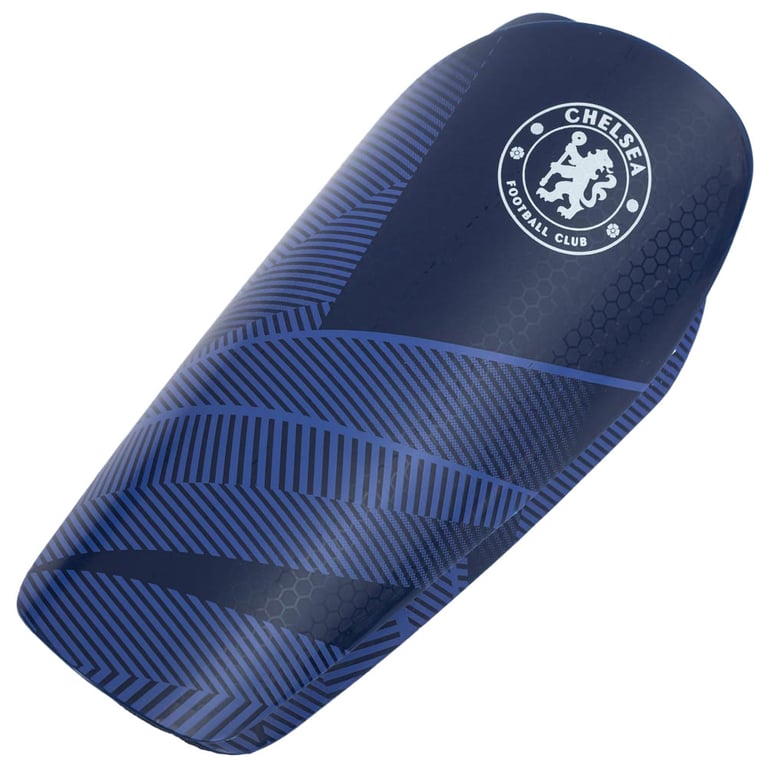 Chelsea FC Blue Slip-In Shin Guards with Padded Interior and Chelsea Crest