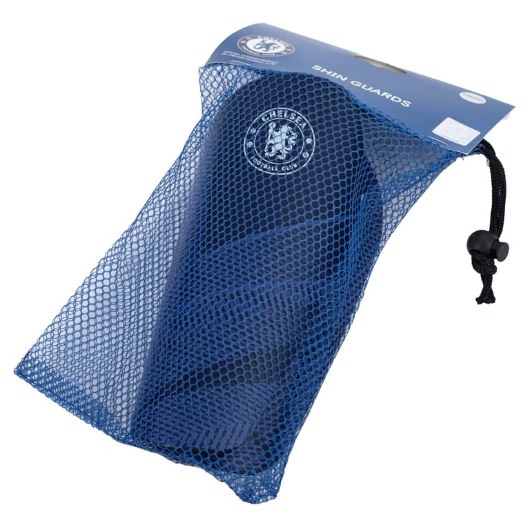 Chelsea FC Blue Slip-In Shin Guards with Padded Interior and Chelsea Crest