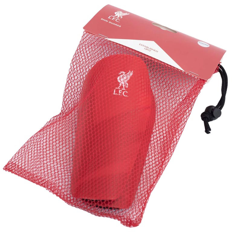 Liverpool FC Youth Shin Guards - Red Fuse Design with Padded Interior Protection