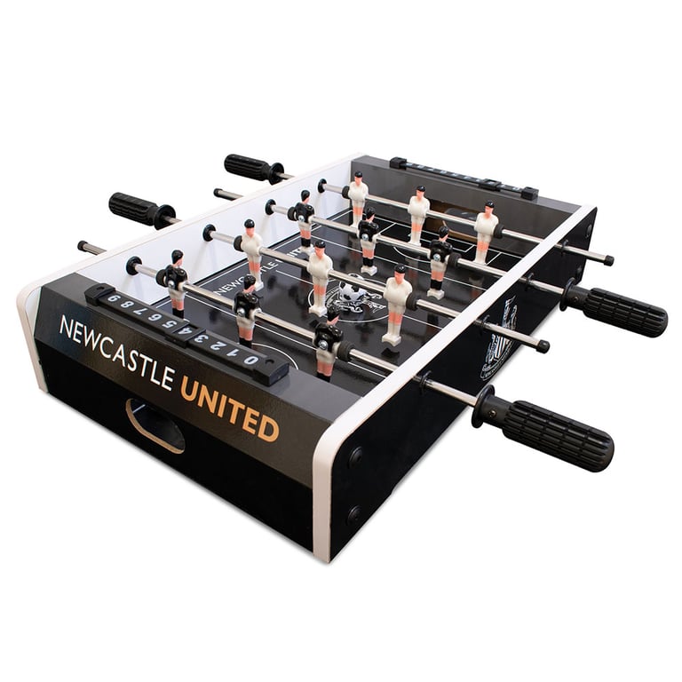 Newcastle United FC 20 Inch Black Pitch Table Football Game with Score Indicator and Steel Rods