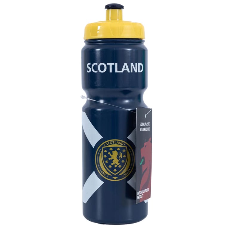 Scottish FA Navy Blue Plastic Drinks Bottle with Screw Top Lid and Scotland Crest