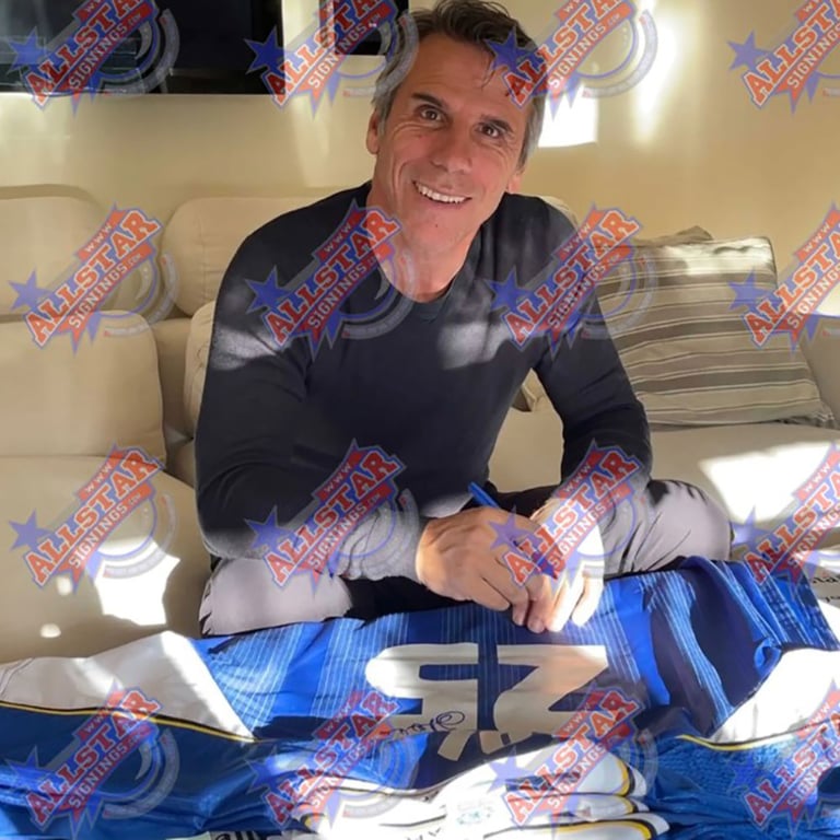 Chelsea FC 1998 Gianfranco Zola Signed Replica Shirt - Framed & Authenticated
