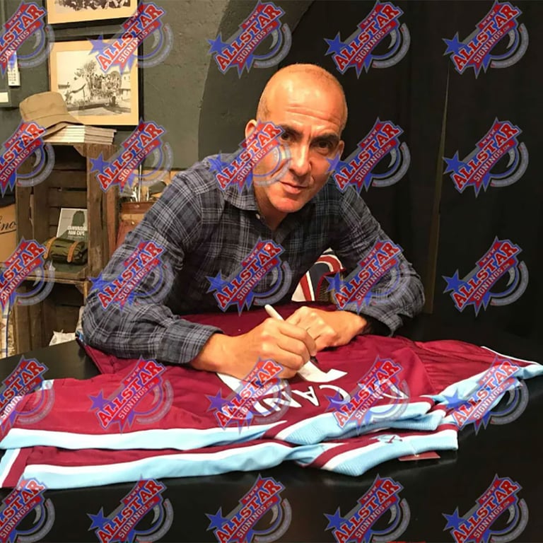 West Ham United FC Di Canio Signed 2000 Replica Shirt (Framed) - Paolo Di Canio Autograph Memorabilia