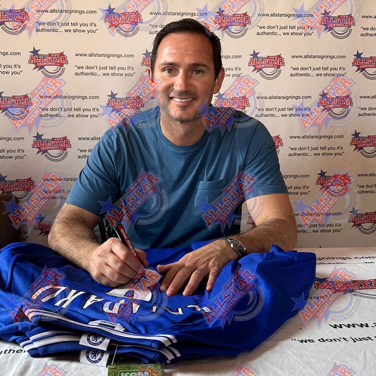 Chelsea FC Lampard Signed 2000 Replica Shirt (Framed) - Hand Signed by Frank Lampard