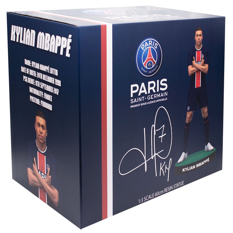 Kylian Mbappe PSG Home Kit Premium Resin Statue