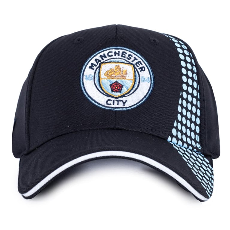 Manchester City FC UCL Official Adjustable Fan Cap - Classic Black Design with Metal Buckle