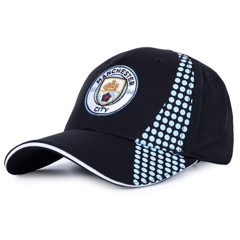Manchester City FC UCL Official Adjustable Fan Cap - Classic Black Design with Metal Buckle