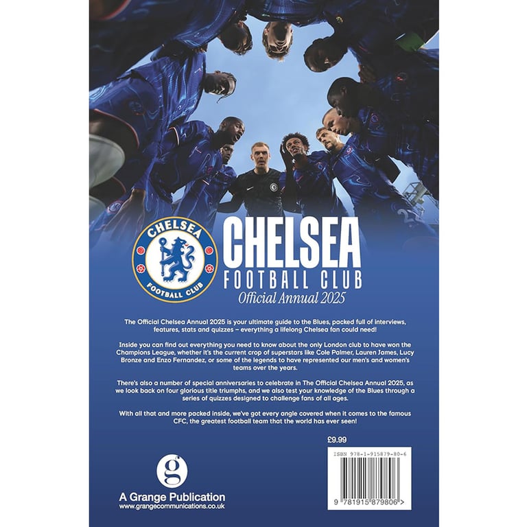 Chelsea FC Annual 2025 - Official Club History, Team Profiles & Features