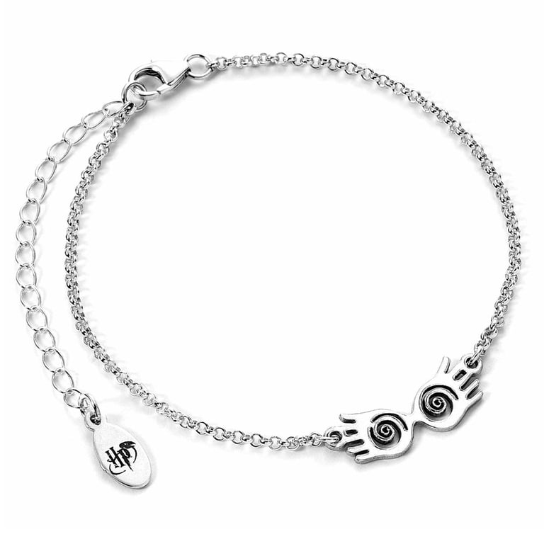 Harry Potter Sterling Silver Luna Glasses Charm Link Chain Bracelet
