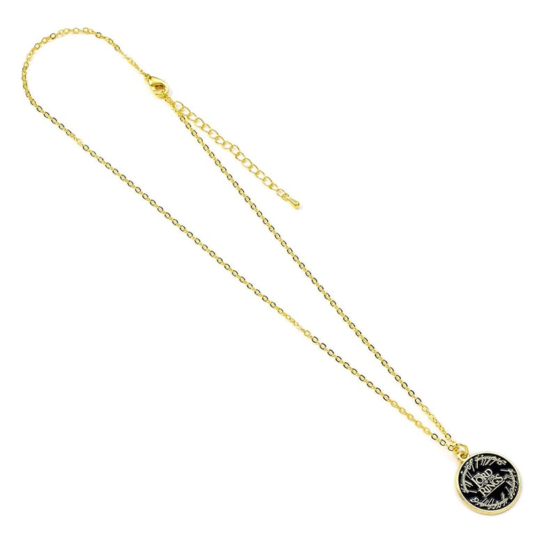 The Lord of the Rings Gold Plated Chain Necklace with Elvish Script Logo