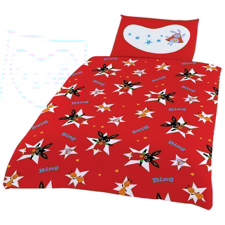 Bing Junior Duvet Set - Multi-Coloured Patch Design Bed Linen for Toddlers and Cot Beds