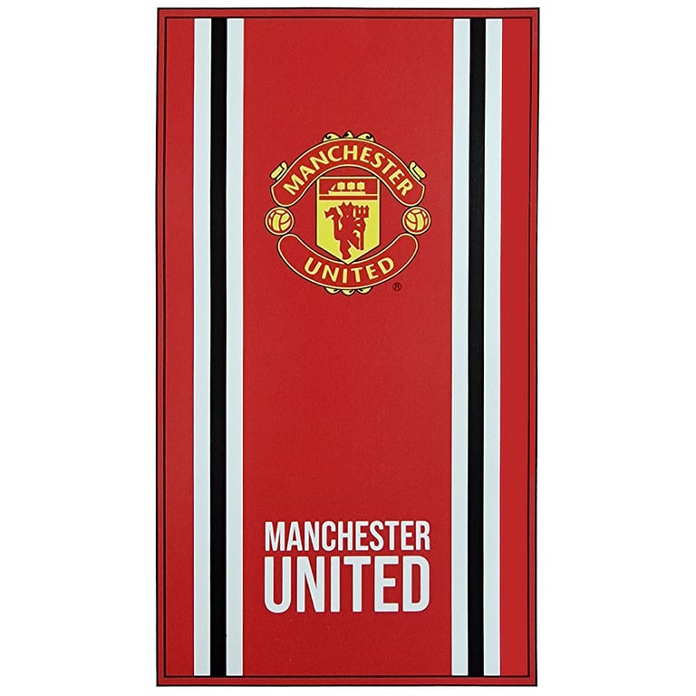 Manchester United Core Stripe 100 Cotton Velour Beach Towel