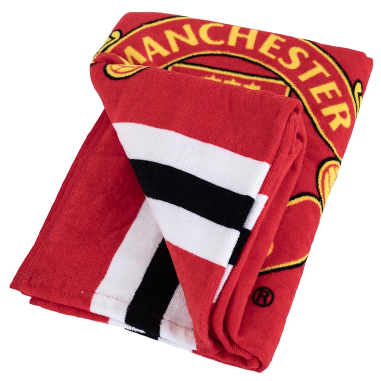 Manchester United Core Stripe 100 Cotton Velour Beach Towel
