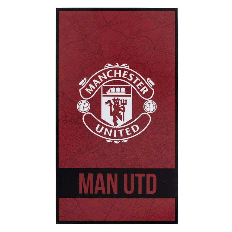 Manchester United FC Identity 100 Cotton Velour Beach Towel
