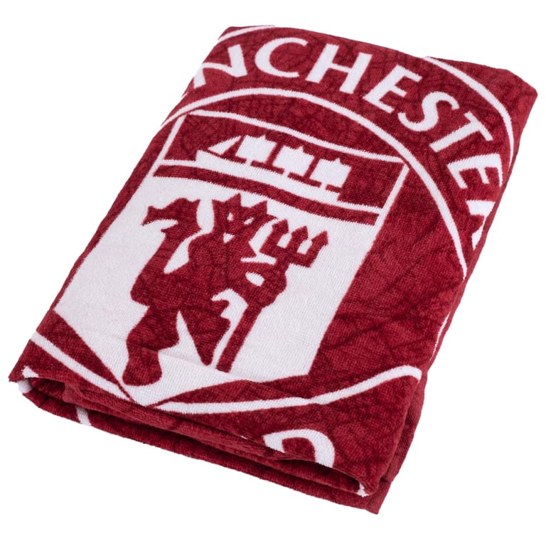 Manchester United FC Identity 100 Cotton Velour Beach Towel