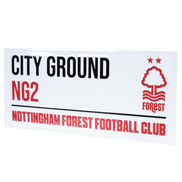 Nottingham Forest FC White City Ground Metal Wall Sign - Home Decor