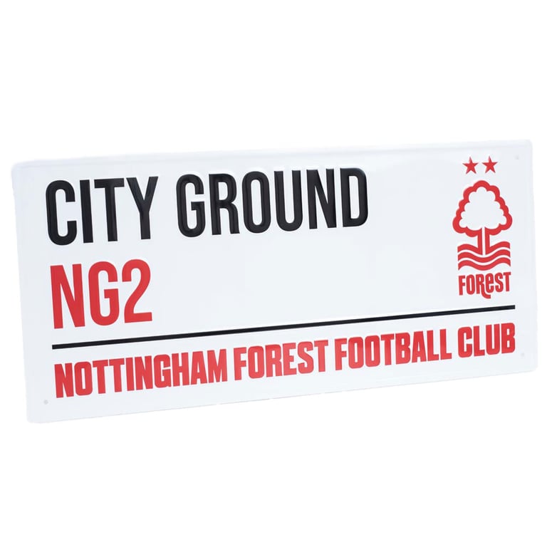 Nottingham Forest FC White City Ground Metal Wall Sign - Home Decor