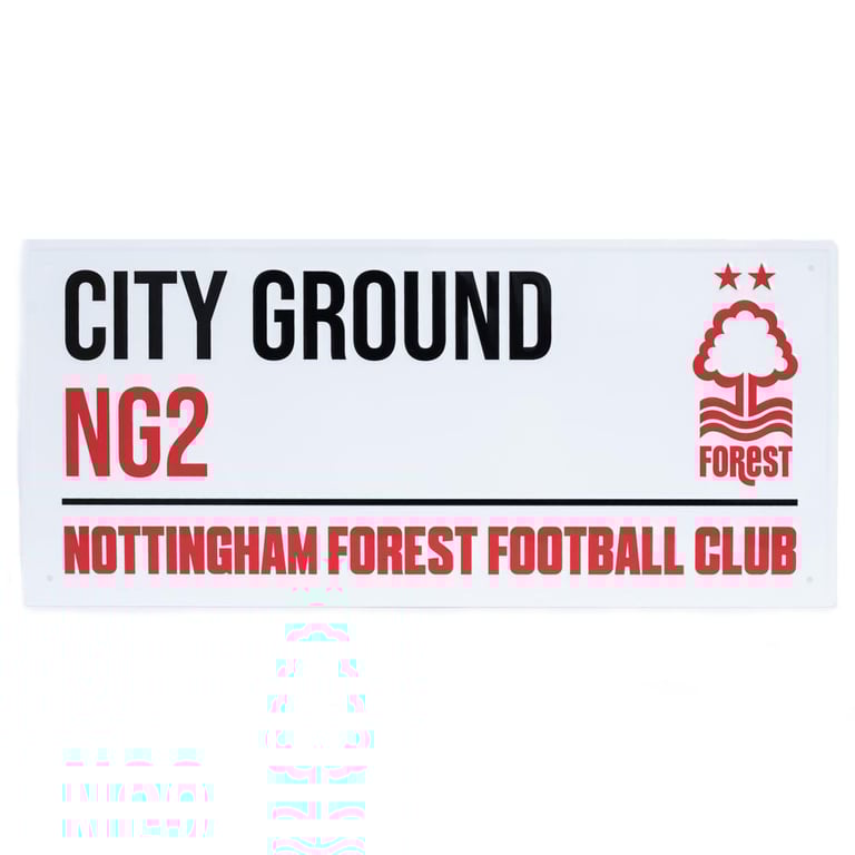 Nottingham Forest FC White City Ground Metal Wall Sign - Home Decor