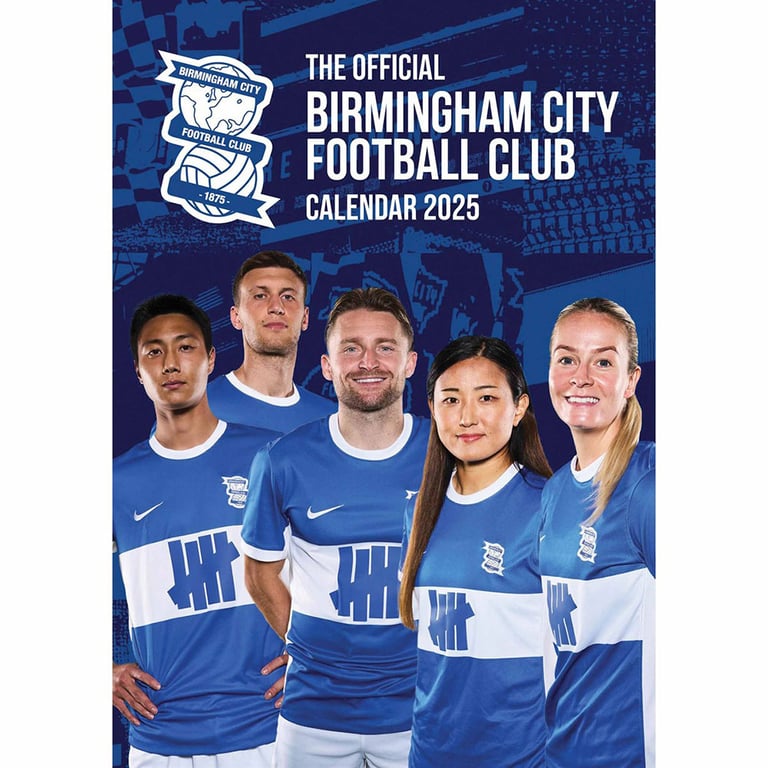 Birmingham City FC 2025 A3 Wall Calendar Featuring Top Players