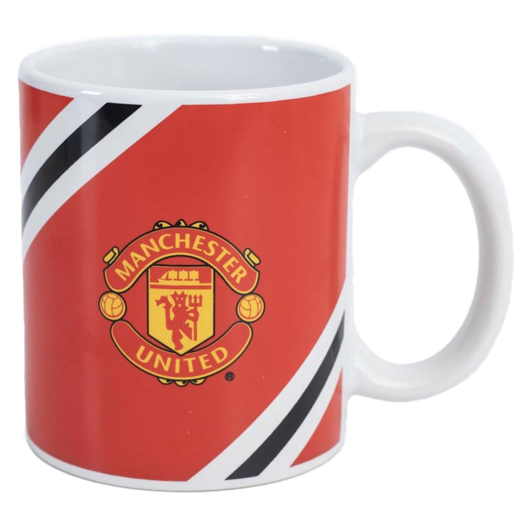 Manchester United FC Core Stripe Glazed Ceramic Mug