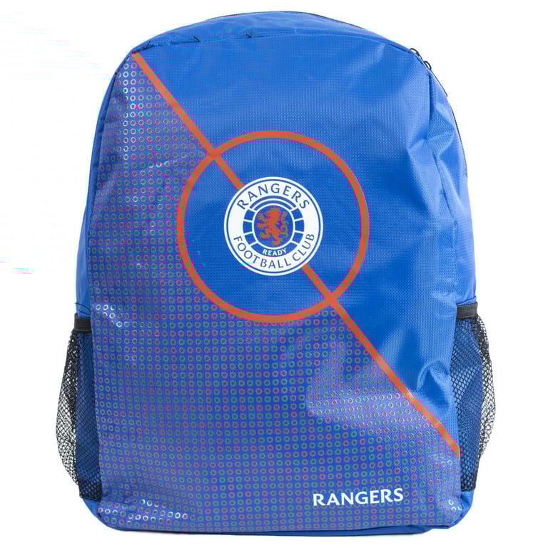 Rangers FC Centre Spot Crest Padded Back Panel Backpack - Adjustable Straps & Large Capacity
