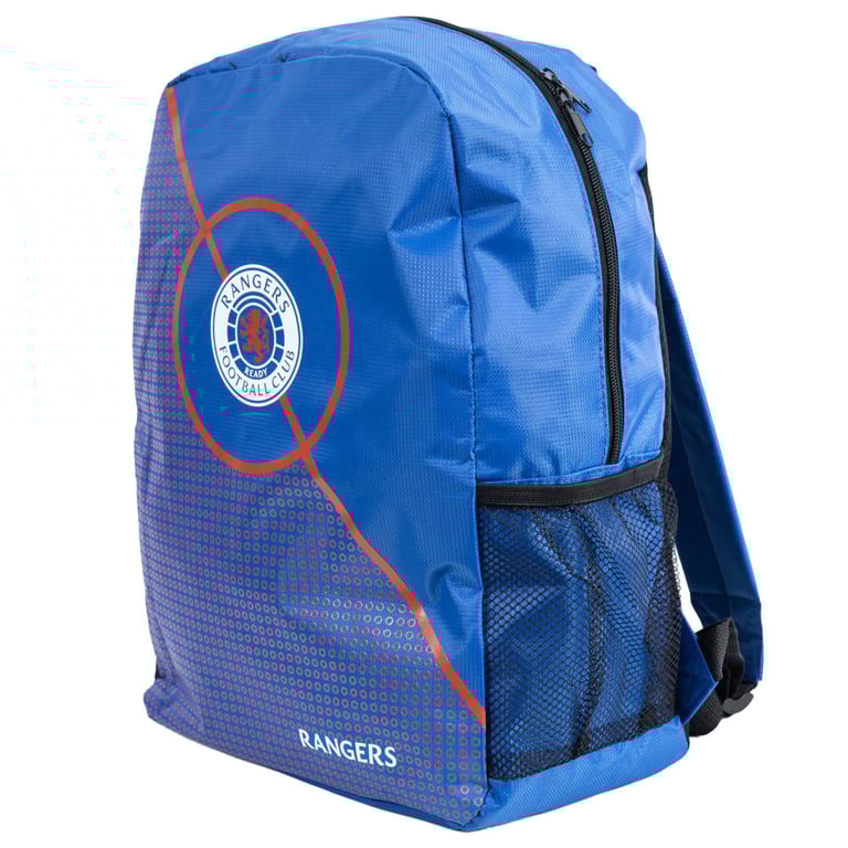 Rangers FC Centre Spot Crest Padded Back Panel Backpack - Adjustable Straps & Large Capacity