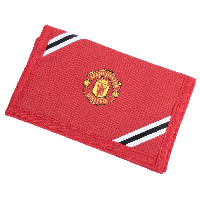 Manchester United FC Core Stripe Wallet - 4 Compartments & Zipped Pocket