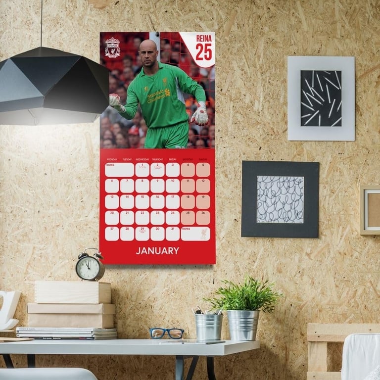 Liverpool FC Legends Square Wall Calendar 2025 - Football Club Legends and History