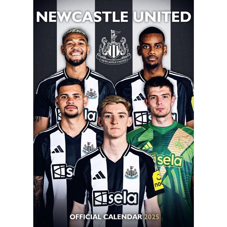 Newcastle United FC A3 2025 Wall Calendar Featuring Your Favourite Players