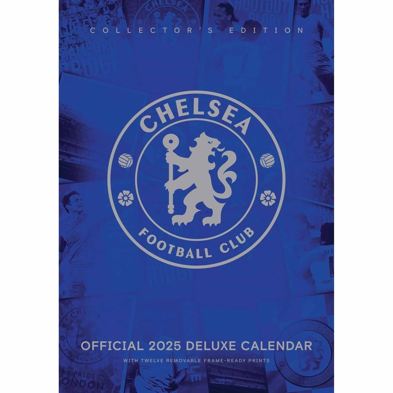 Chelsea FC 2025 Deluxe Collectors Edition Calendar - Frame Ready Prints & Plastic Free Packaging