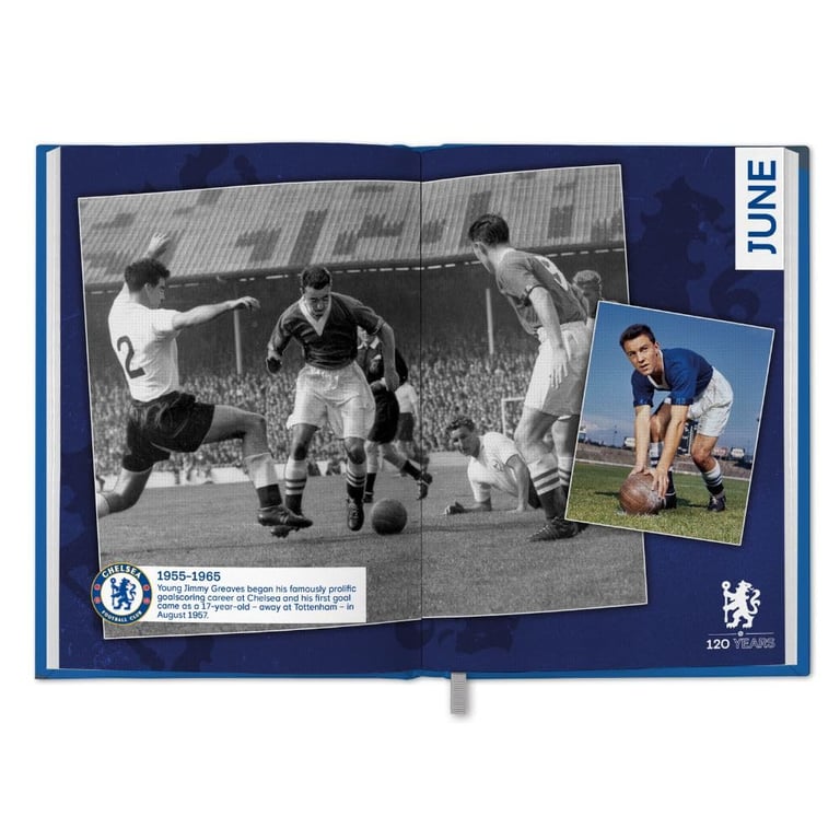 Chelsea FC 2025 Week to View Diary - Blue Hardback with Silver Crest and Bookmark