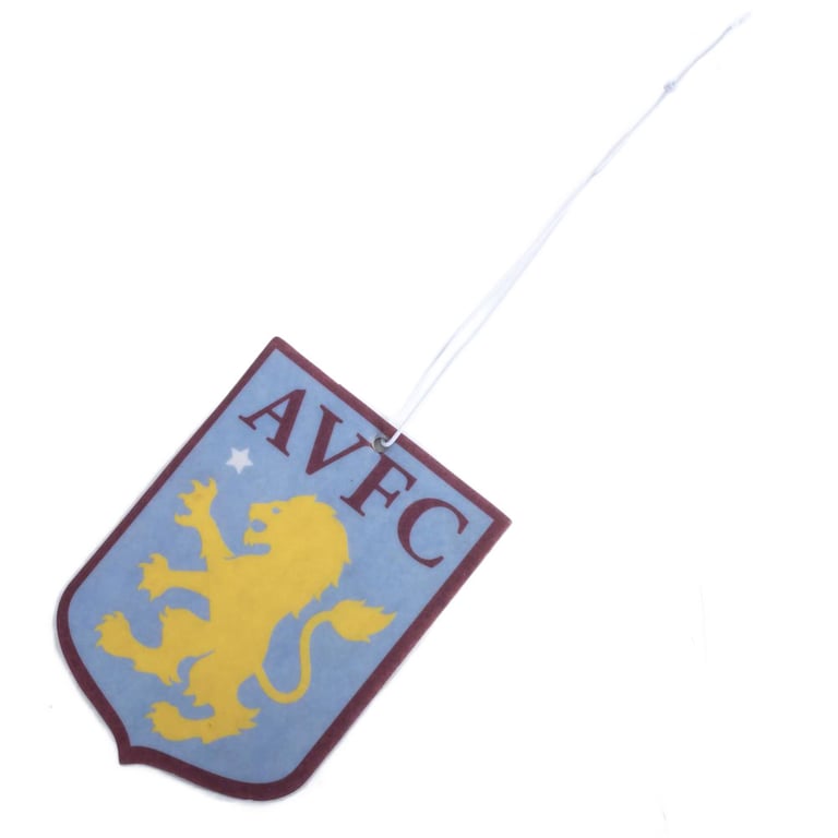 Aston Villa FC Large Long Lasting Air Freshener with Full Colour Crest Design and Elasticated Scent Loop