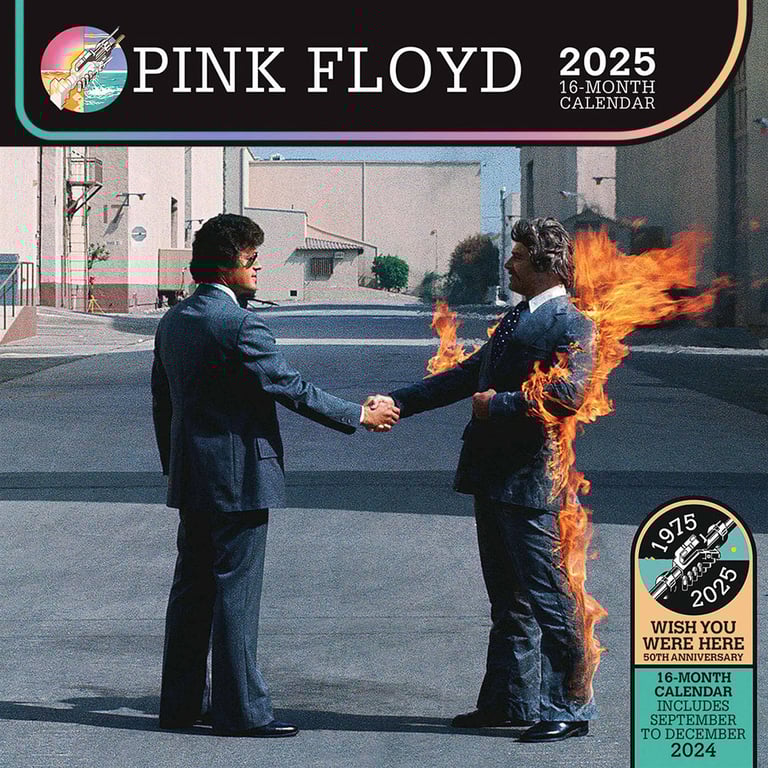 Pink Floyd 2025 Square Wall Calendar - Album Cover Art Tribute