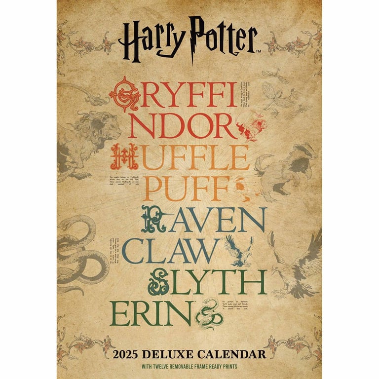 Harry Potter Collectors Edition Deluxe Calendar 2025 - Frame Ready Prints & Eco-Friendly Packaging