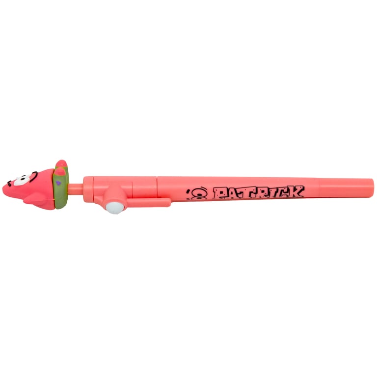 SpongeBob SquarePants Vibrant Pink Removeable Character Fidget Pen Ballpoint Pen with Black Ink