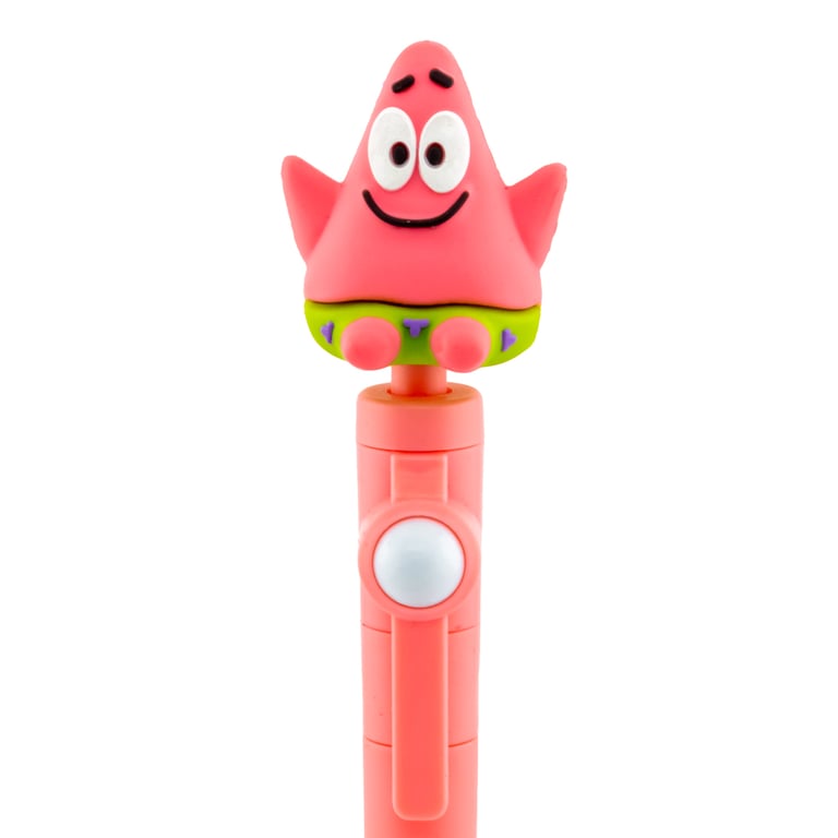 SpongeBob SquarePants Vibrant Pink Removeable Character Fidget Pen Ballpoint Pen with Black Ink