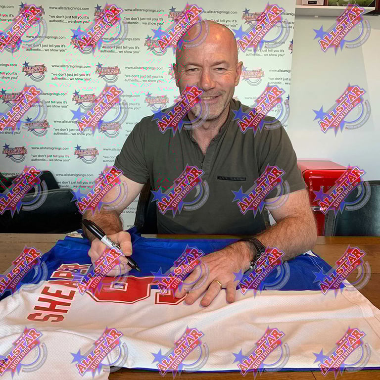 Blackburn Rovers FC Alan Shearer Signed 1994-95 Season Replica Framed Shirt