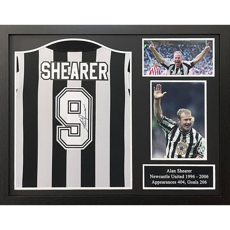 Alan Shearer Signed Newcastle United FC Framed Shirt 1996-2006